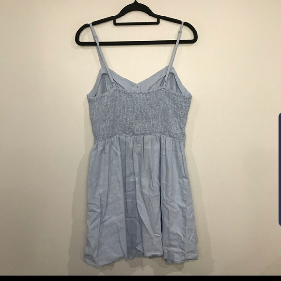 Miss shop baby blue linen dress - Picture 2 of 6
